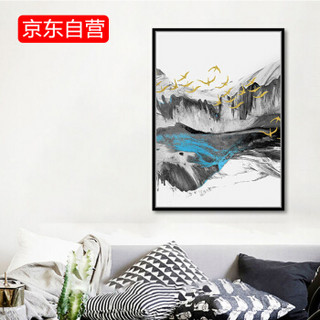 美誉度 装饰画  简约现代挂画  客厅沙发背景墙壁画    简欧北欧风格墙画 飞鸟C幅 50*70