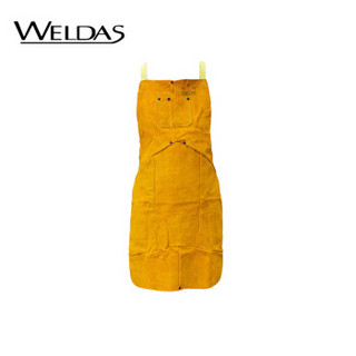 威特仕 / WELDAS 44-2136 金黄色纯牛皮护胸围裙 91cm电焊烧焊专用防火耐磨隔热围裙 1件