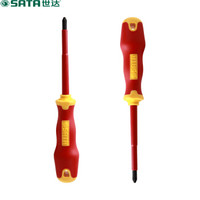 世达 SATA 61224 T系列双色柄十字绝缘螺丝批 螺丝刀3*150(4把)
