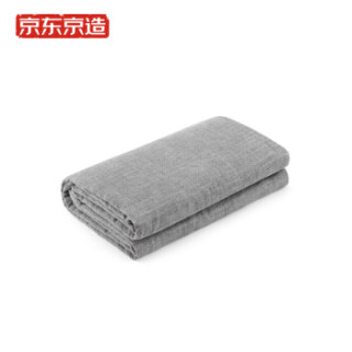J Zao 京东京造毯子 京造全棉纱布盖毯四层无捻纱毯子空调被沙发毯毛毯毛巾毯150x0cm 灰色 报价价格评测怎么样 什么值得买