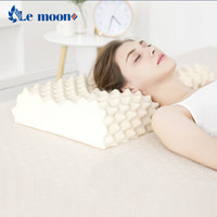 Le moon 泰国原装进口天然乳胶枕头山峰枕（天鹅绒枕套） terKM002