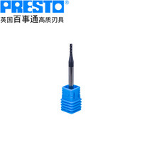 百事通（PRESTO）60度微粒进口钨钢铣刀CNC刀具合金涂层4刃立铣刀 刃径2.0mm 刃长7.0mm 柄径4mm 全长53mm