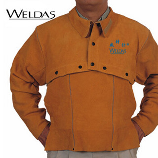 威特仕 / WELDAS 44-2028 金黄色纯牛皮开背式焊服上身焊接工作服 与围身配合使用 XXL 1件