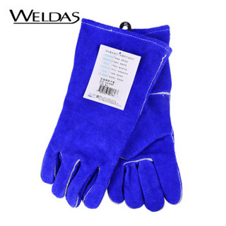 威特仕 / WELDAS 10-0160 彩蓝色斜拇指款电焊手套杜邦防火线舒适防火耐磨隔热 1副
