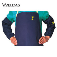 威特仕 / WELDAS 33-8042雄蜂王海军蓝电焊护胸围裙107cm长阻燃耐磨围裙 1件