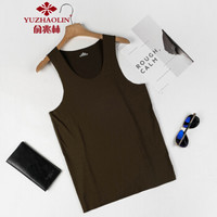 俞兆林（YUZHAOLIN）背心 男士简约冰丝无痕速干无袖薄款打底衫背心B260-T017军绿色L