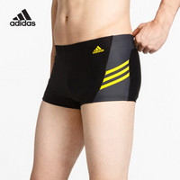 阿迪达斯（adidas）泳裤 男士速干高弹力短裤泳衣 紧身温泉平角游泳裤 BP5769 黑色 A54