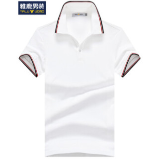 雅鹿男装yaluuomo短袖t恤男翻领2019夏季新品polo衫t1108s02extb043c