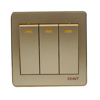 正泰(CHNT)NEW6-D00502三联单控开关16AX250V墙壁开关 /个