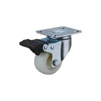 常成（chamcen）2寸平底塑料双刹米黄聚丙烯轮 H1-12C50-14G 承重55双刹车万向轮 /个