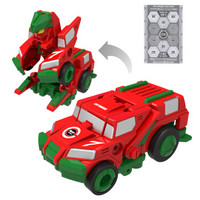 灵动创想 跳跃战士变形玩具车男孩女孩儿童魔幻车神玩具单只装-幸运星 9808（吉普）