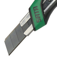 世达（SATA）93482 美工刀 T系列18MM橡塑柄推钮美工刀（2个装） /件