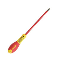 史丹利（STANLEY）双色柄绝缘一字螺丝批 4x100mm 6个装  65-412-14