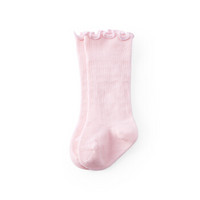 全棉时代 幼儿女款波浪长筒袜 13cm(建议2-3岁)  浅粉 1双装
