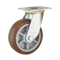 常成（chamcen）5寸平底活动咖啡色人造橡胶轮 C13-12125-42H 承重225静音万向轮 /个