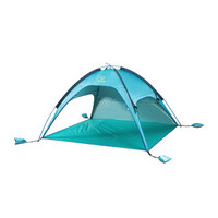 威野营 V-CAMP 户外海边沙滩遮阳帐篷 简易 便携 野外露营帐篷 双人 单人 户外出游帐篷（青绿）