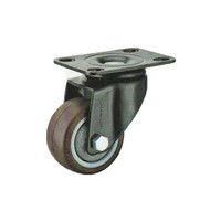 常成（chamcen）2寸轻型平底活动咖啡色人造橡胶轮 H4-2250-41H 承重40静音万向轮 /个