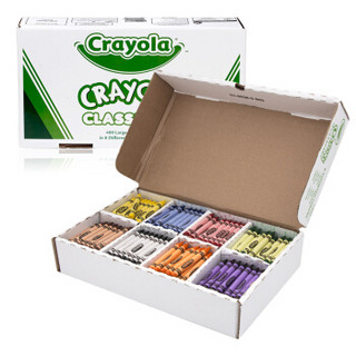 绘儿乐（Crayola）美国进口 8色大蜡笔400支装 教学用品大份量装 学生美术用品 绘画工具 52-8038