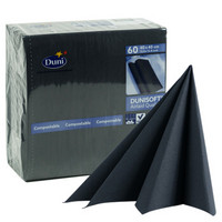 德国进口40CM60大张/大包 杜霓Duni 加厚一次性黑色纸餐巾抽纸面巾纸口布