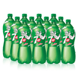 七喜 7UP 柠檬味 汽水碳酸饮料 1L*12瓶 整箱装 百事可乐公司出品 新老包装随机发货 *5件