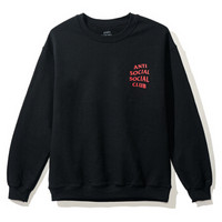 ANTI SOCIAL SOCIAL CLUB ASSC 中性款黑色经典字圆领卫衣 ASSW321-M