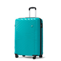卡米龙 万向轮拉杆箱箱子密码箱夏威夷海浪波纹行李箱女旅行箱男20英寸登机箱 DW8*54001 绿色