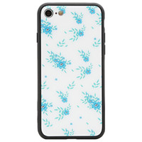 伟吉(WEIJI)iPhone 8玻璃背壳手机壳保护套(钢化玻璃盖+TPU软边)轻薄全包防摔潮男女潮新款硬壳 清新图案
