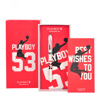 花花公子（PLAYBOY)赛点系列钢笔 男女士学生用练字书写办公墨水笔 典雅白F9920