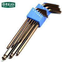 老A(LAOA)9件套球头英制内六角扳手加长款LA313109