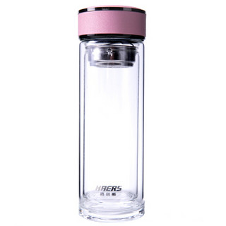 HAERS 哈尔斯 LBL-W-380-9 高硼硅玻璃杯 380ml 粉色