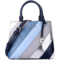 MICHAEL KORS 迈克·科尔斯ADELE系列 蓝色拼色皮质女士手提单肩斜挎包 35T8SAFM2T NAVY/DENIM