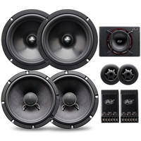 Rondo 汽车音响改装SL650+SL650C前后喇叭扬声器套装+GV-10A箱体有源低音炮+线材配件