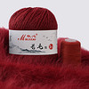 牧心 羊绒线 长毛毛线 14/2中粗线 手编机织均可 婴儿宝宝毛线 围巾线Z06 铁锈红