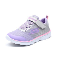 斯凯奇(SKECHERS)童鞋 轻便舒适女童休闲鞋 儿童运动鞋 81354N/GYLV 灰色/浅紫色 09C/25.5码 鞋内长150mm