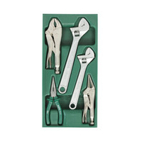 世达(SATA)09909 工具托组套-5件活动扳手及钳子