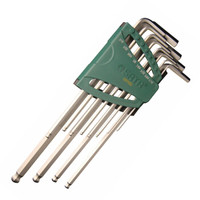 世达(SATA)09102 12件英制特长球头内六角扳手组套