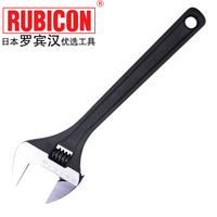 罗宾汉(RUBICON)进口铬钒钢带刻度活动扳手RAP-015 发黑光柄 15英寸375mm 大开口50mm