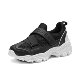 斯凯奇(SKECHERS)男女童鞋 熊猫鞋 魔术贴亲子鞋休闲运动鞋996295L/BLK 黑色 01Y/32码 鞋内长200mm