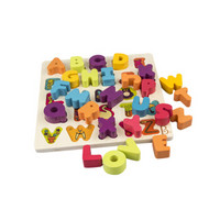 B.Toys 比乐 木制字母积木 区分形状认知字母 益智玩具 18个月-5岁 BX1269Z
