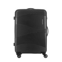 KAMILIANT 万向轮拉杆箱箱子密码箱瀑布水花纹简约行李箱女旅行箱男24英寸托运箱 DY8*09002 黑色