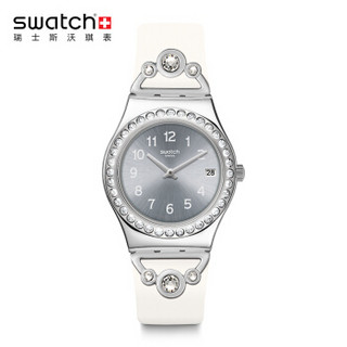 斯沃琪（Swatch）瑞士手表 金属系列 白衣佳人 石英女表YLS463