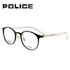 警察（POLICE）眼镜框 男女款圆框黑色镜框金色镜腿光学眼镜架 VPL705K Z42Y 51mm