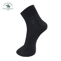 圣大保罗 袜子商务休闲低中筒船袜男士中筒吸汗透气男袜4双 黑色PS-1563 均码