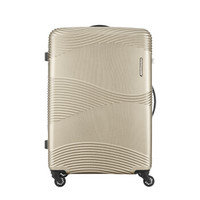 卡米龙 万向轮拉杆箱箱子密码箱瀑布水花纹简约行李箱女旅行箱男28英寸托运箱 DY8*36003 金色