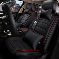 紫风铃汽车坐垫四季通用全包皮汽车座垫速腾帕萨特朗动冠道君越奥迪Q5迈腾途胜博越福睿斯Z16豪华版-神秘黑