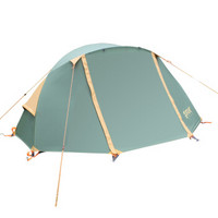 喜马拉雅户外单人野营帐篷 双层铝杆防暴雨 专业野外露营帐蓬 HT9104 绿色