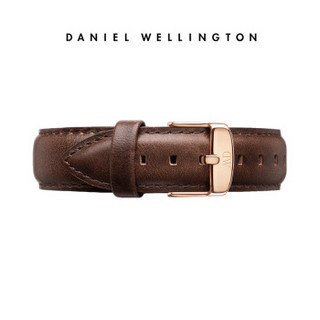 丹尼尔惠灵顿（DanielWellington）DW原装表带19mm皮带金色针扣男款DW00200086（适用于38mm表盘系列）