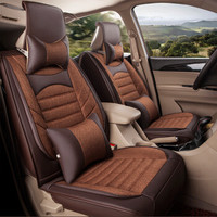 紫风铃汽车坐垫七座专用汽车座垫四季7坐8座五菱宏光荣光S北汽幻速风行菱智比亚迪S7宝骏730 豪华版-魅力咖