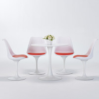 百思宜 洽谈圆桌现代简约餐桌售楼处酒店会所接待桌子 80cm白色