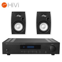 惠威（HiVi）FA120+JA800*2 壁挂式音响功放组合套装定压定阻两用音箱室内展厅会议室背景音乐系统60W一拖二